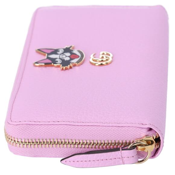 Gucci Dollar Calfskin GG Marmont Bosco Zip Around Wallet Malva - Picture 3 of 5